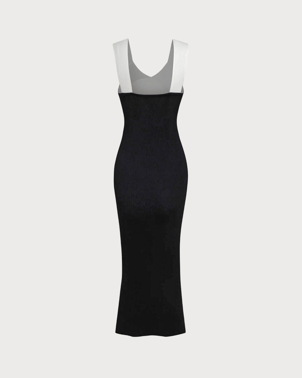Black Contrast Bodycon Slip Sweater Dress
